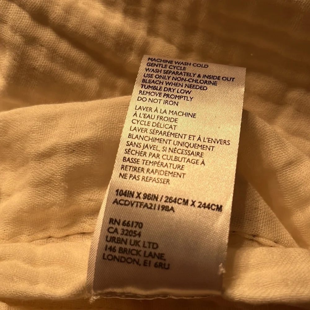 New Anthropologie Amber Lewis Gretchen Gauze Duvet Cover Ivory King